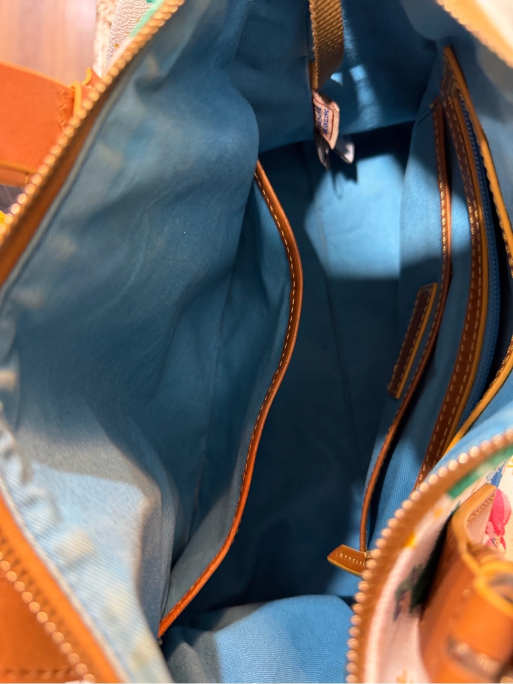 Dooney & Bourke Multicolor Sleeping Beauty Fairy Satchel with Tan Trim - Picture 3 of 3